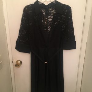 3/4 sleeve black dress